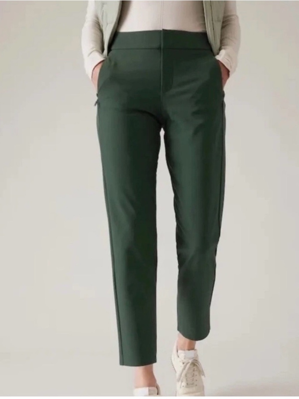 Women's Athleta Stellar Trousers: Stretch Ankle Pants - deep green